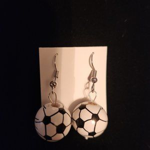 Soccerball earrings